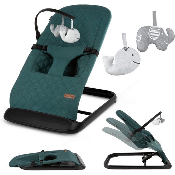 COIL Babywippe Baby Bouncer, Babyschaukel, Schaukelstuhl, 3-Stufen-Verstellung, Anti-Rutsch-Elemente, ergonomische Polsterung