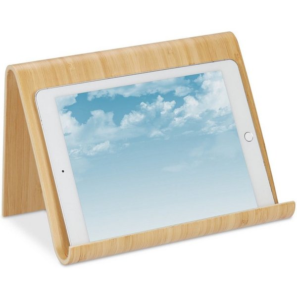 relaxdays Tablet-Ständer aus Holz, (1-tlg)