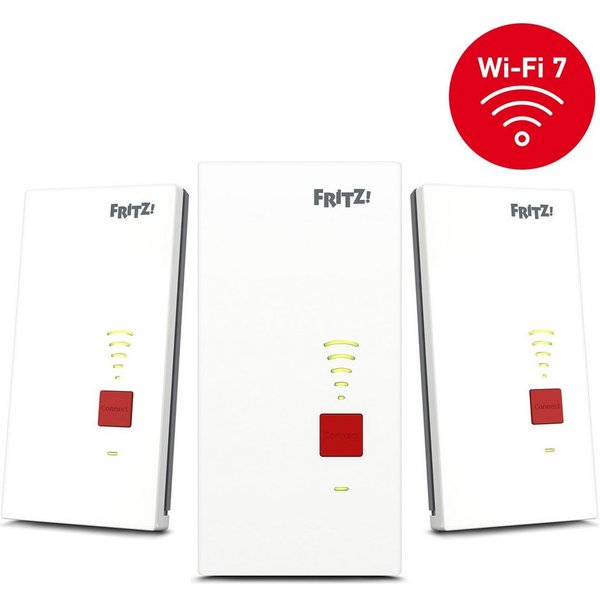 Fritz! FRITZ!Mesh Set 2700 3-pack WLAN-Repeater, 3er-Mesh-Set, 3x Repeater 2700, Wi-Fi 7 6.448 MBit/s, 2,5G-LAN