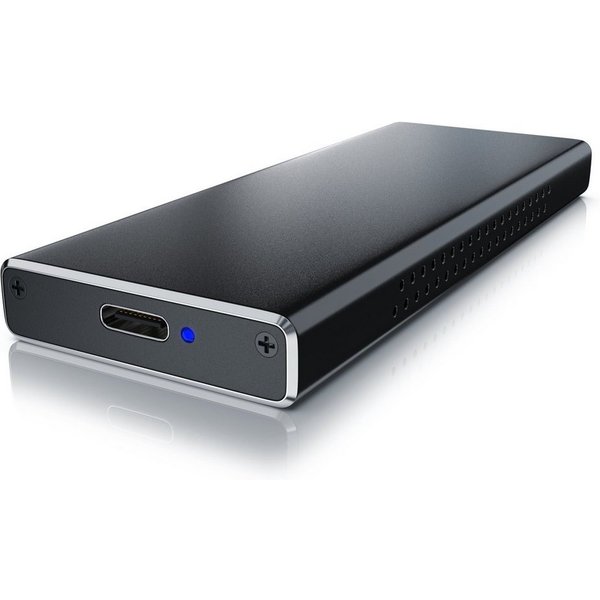 CSL Festplatten-Gehäuse für NVME M.2 SSDs, USB 3.2 Gen2 Festplattengehäuse aus Aluminium, (1 St), M.2 Key-M PCIe extern, unterstützt UASP, Plug & Play, Typ C au