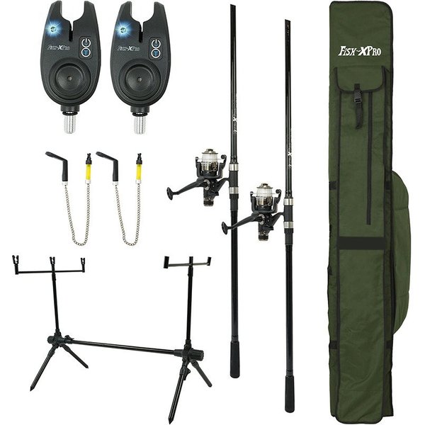 Fish-XPro Karpfenrute FISH-XPRO Karpfenset Carpset Pro Improve Set Karpfenruten-Angelset