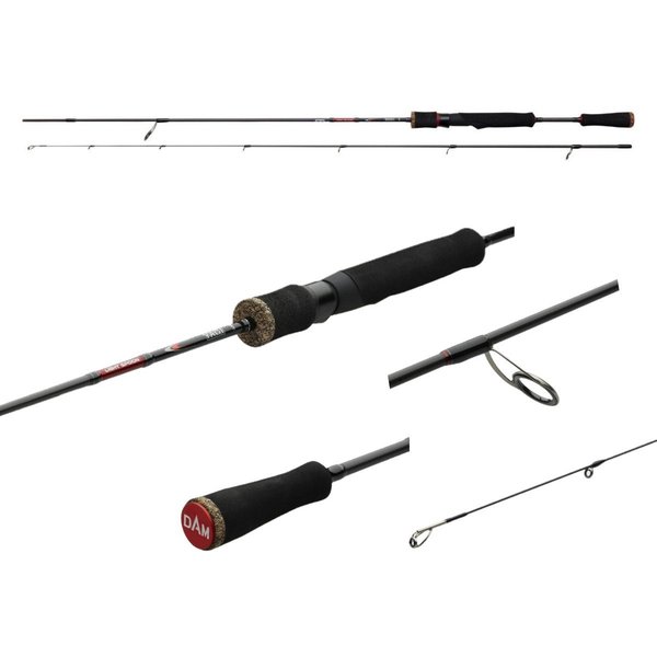 DAM Fishing Spinnrute Yagi Light Spoon Spinnrute 2.10m Spoonrute Forelle Barsch Raubfisch, (2-tlg), IM8 High-Modulus Carbon-Blanks