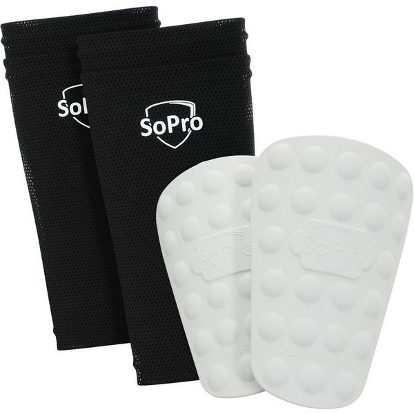 SoPro Fußball Schienbeinschoner Schienbeinschoner Fußball für Kinder & Erwachsene inkl. Socken