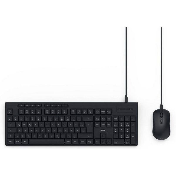Hama USB-Tastatur-Maus-Set "CKM-200" Tastatur- und Maus-Set, (kabelgebunden, DE)