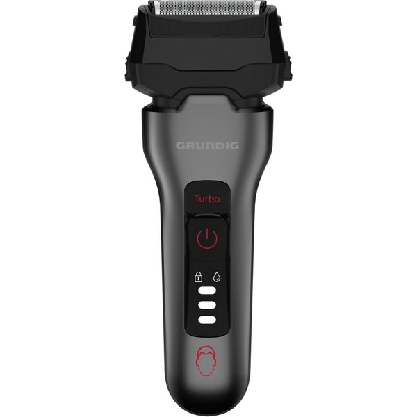 Grundig Elektrorasierer Herrenrasierer MS 8330, Aufsätze: 1, ausklappbarer Langhaarschneider, Profi‑Rasierer mit BeardCare Sensor, 3‑fach System & Turbo‑Modus