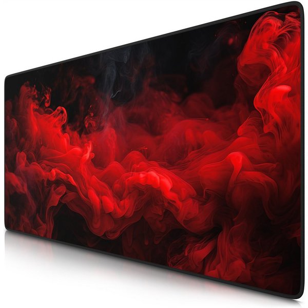 Titanwolf Gaming Mauspad XXL Speed Mousepad 900 x 400 x 3 mm, Schreibtischauflage, abwaschbar (1-St), rutschfeste Rückseite, Geschwindigkeit & Präzision, Red Sm