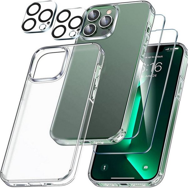 TK-Handel Displayschutzfolie Hülle Panzerglas Cover Silikon Case Kameraschutz Handyhülle Glas Folie für iPhone 12 Pro Max, Bumper, Kamera, full, screen, screen 