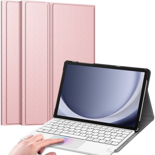 Fintie Hülle für Samsung Galaxy Tab A11+ Plus 11" 2025/Tab A9+ Plus 11'' 2023 Tablet-Tastatur (Deutscher Tastatur mit Touchpad Magnetisch Abnehmbarer Keyboard)