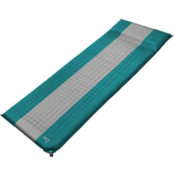 NILS CAMP Isomatte selbstaufblasende Campingmatte blau/grau Outdoor Matte