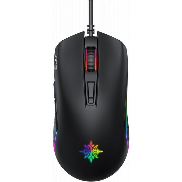 INCA IMG-GT14 Optisch Gaming Maus Mouse 3600 DPI RGB-Logo Gaming-Maus