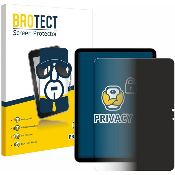 BROTECT Displayschutzfolie Sichtschutzfolie für Apple iPad Air 11" M2 WiFi 2024, Anti-Spy Privacy Sichtschutz Blickschutzfolie Blaulicht-Schutz