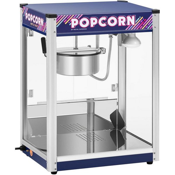 Royal Catering Popcornmaschine Popcornmaker 1500 W 5 kg/h blau Popcornautomat Teflonbeschichtung