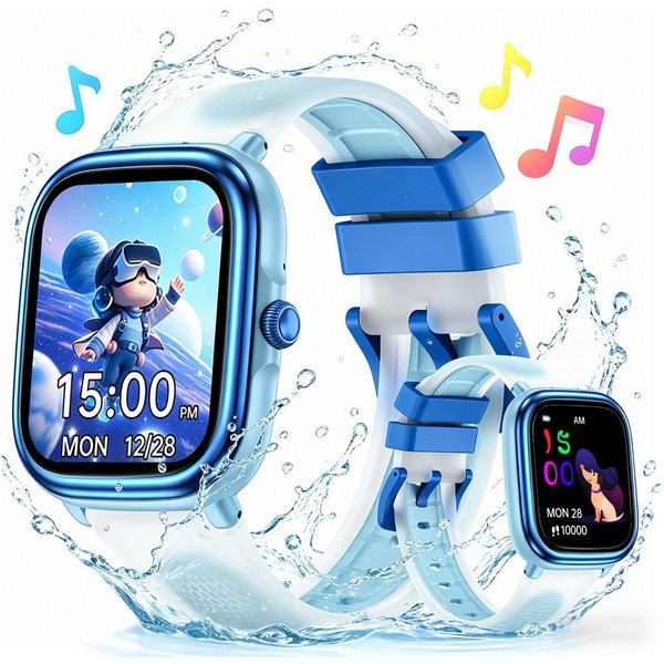 Fyrove Kinderuhr Smartwatch für Jungen und Mädchen Smartwatch (IP68 wasserdichte Fitness Aktivitäts Tracker Uhr,Herzfrequenz Schlafmonitor,20+ Sportmodi,Schritt