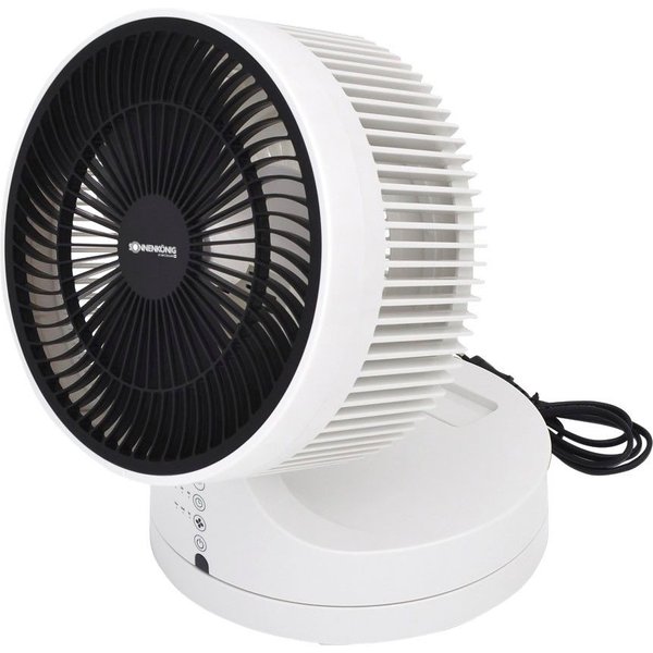 Sonnenkönig Tischventilator Breez, Leistung 45W, 7h Timer, Fernbedienung, Oszillation, 3 Geschwindigkeitsmodi, eignet sich für alle Jahreszeiten
