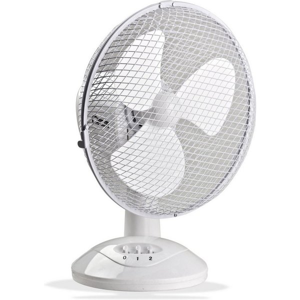 DEMA Tischventilator Tischventilator Ø 27 cm Oszillation weiß 2 Stufen