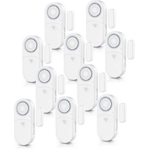 BEARWARE Fensteralarm / Türalarm, 120 dB lauter Signalton, Alarmsensor Fensteröffnungsmelder (für Tür & Fenster, Einbruchschutz, mit Batterien, Alarmanlage)