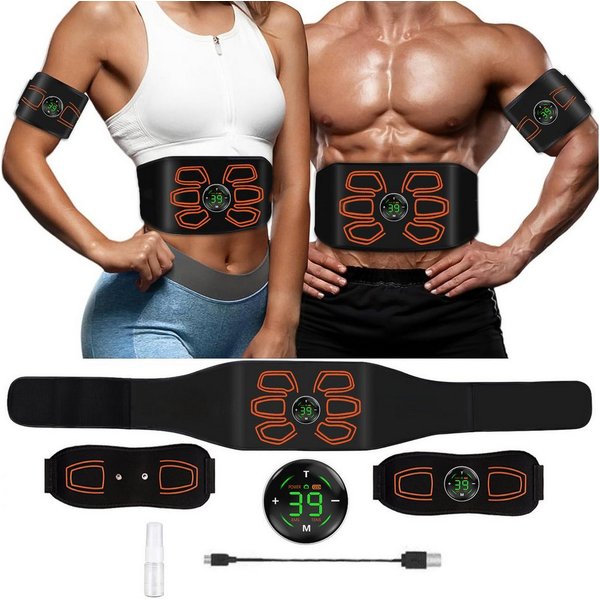 MOPUEA Bauchtrainer Bauchmuskeltrainer Bauchmuskel Trainingsmaschine (Flexible Anwendung Im Alltag, Effektives Training Mit Einstellbaren Modi), EMS Funktion, 1
