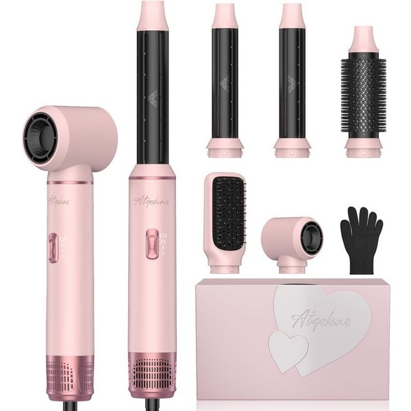 UKLISS Multihaarstyler Hairstyler 5-in-1-Luftstyler, Lockenstab, Föhn, Glättbürste, Multistyler, Rundbürste, Geschenke für Frauen