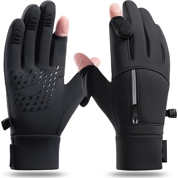 Coonoor Fahrradhandschuhe Fleecehandschuhe warme Winterhandschuhe wasserfest winddicht mit Touchscreen-Funktion, Thermohandschuhe Sporthandschuhe