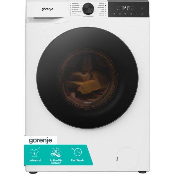 GORENJE Waschmaschine G200 W53G2P84A3P2, 8 kg, 1400 U/min, 30% besser als Energieklasse A, Inverter PowerDrive Motor