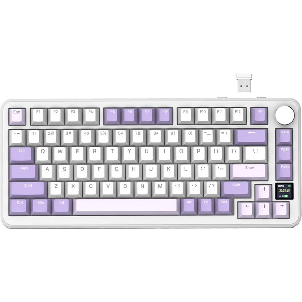 ATTACK SHARK X85PRO Mechanische Tastatur mit drei Modi,TFT-Bildschirm Gaming-Tastatur (75 % CNC-Knopf, 5-lagige Polsterung, Hot-Swap-Linearschalter, RGB)