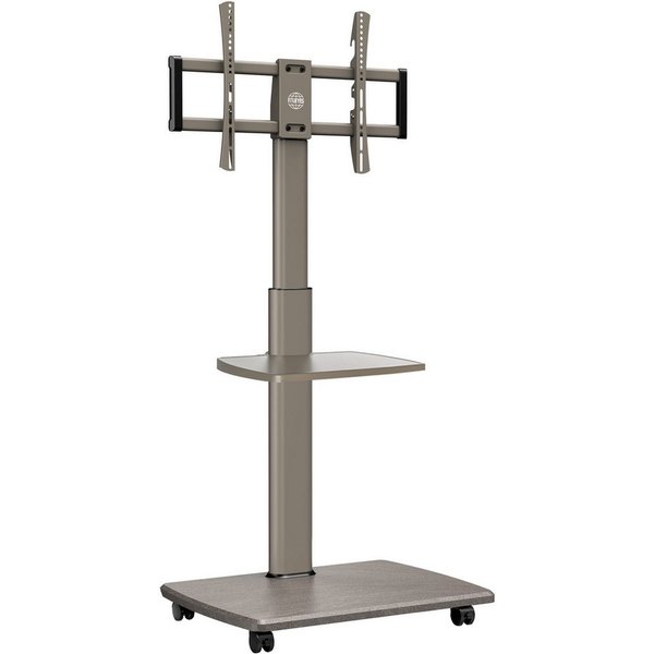 FITUEYES TV-Ständer mit Rollen, Ablage, ±30° schwenkbar, höhenverstellbar, 32-70 Zoll, (bis 70,00 Zoll, Holz-Bodenplatte, mit Kabelmanagement)