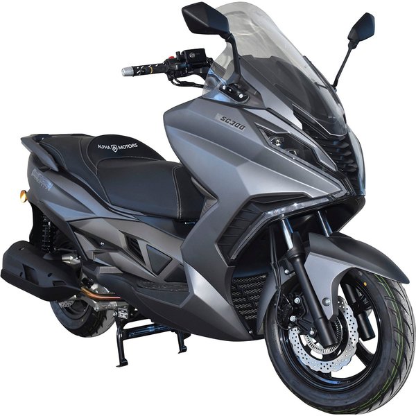 Alpha Motors Motorroller Sport Cruiser 300, 276 ccm, 125 km/h, Euro 5+, mit integr. Alarmanlage, Keyless-System, USB-Anschluss und Windschild