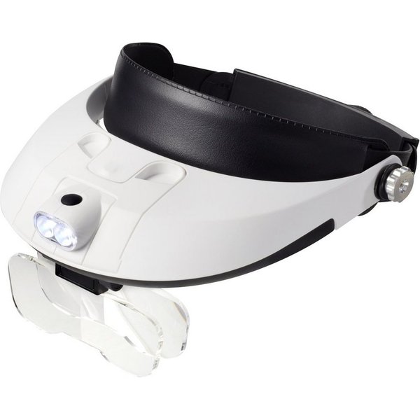 TOOLCRAFT Handlupe TOOLCRAFT TO-5137806 Kopflupe mit LED-Beleuchtung Vergrößerungsfaktor