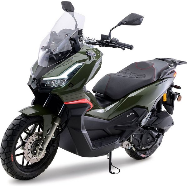 Burnout Motorroller QS125 ADV Grün, 125 ccm, 90 km/h, Euro 5+, TFT Display, LED, Keyless Go
