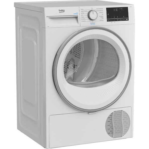 BEKO Wärmepumpentrockner B3T41239A, Dampffunktion, Aquawave-Schontrommel, Kindersicherung