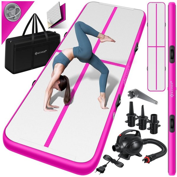 KESSER Turnmatte, Turnmatte Aufblasbar Airtrack Fitness-Matte Gymnastikmatte