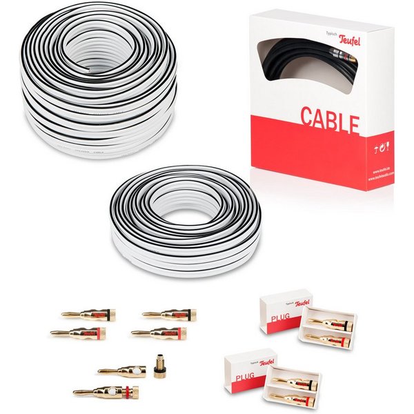 Teufel 5.1 Heimkino Kabel-Set 50m² "Performance" C4545S Audio-Kabel