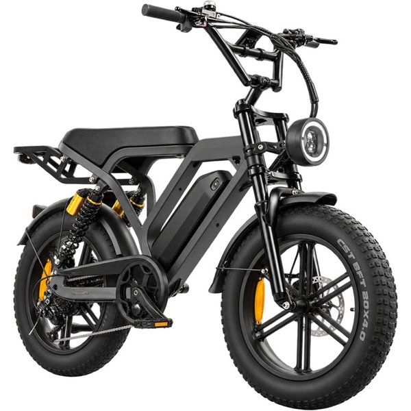 ELEKWHEELS E-Bike E-Fatbike 20"x4" Fatbike, für Herren und Damen, 48V 15Ah Akku bis 108 km, 7 Gang Shimano, Kettenschaltung, Fatbike-Reifen, Vollfederung, hydra