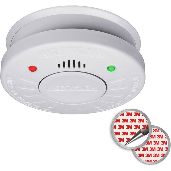 smartwares Rauchmelder (10 Jahres Brandmelder mit Magnet-Halter, Kleben statt Bohren)