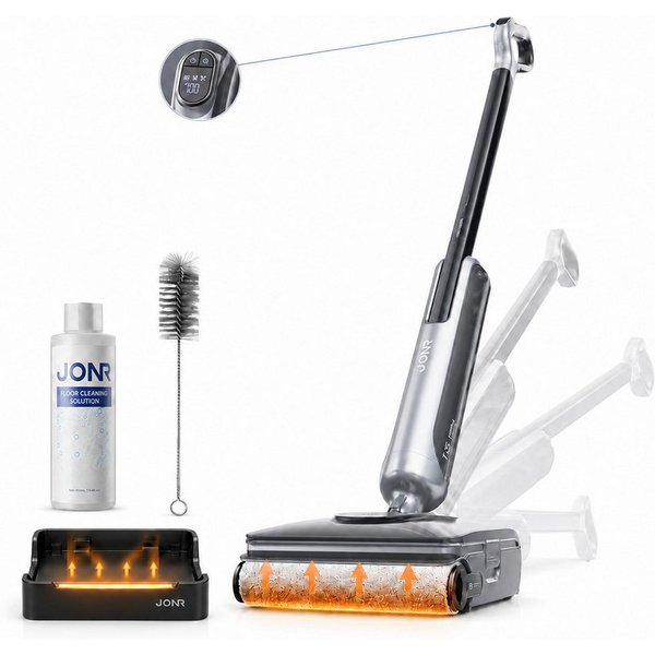 JONR Nass-Trocken-Akkusauger H2/H2 PRO,20000 Pa,Innovatives Geruchsfreies Design, 1500ml Wassertank, Unten Integrierter Schmutzwassertank, Saugwischer Smart 3 i