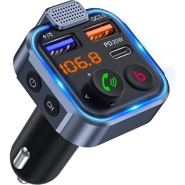 FELIXLEO FM KFZ Transmitter Bluetooth 5.0 USB 3.0 Bluetooth-Adapter Adapter