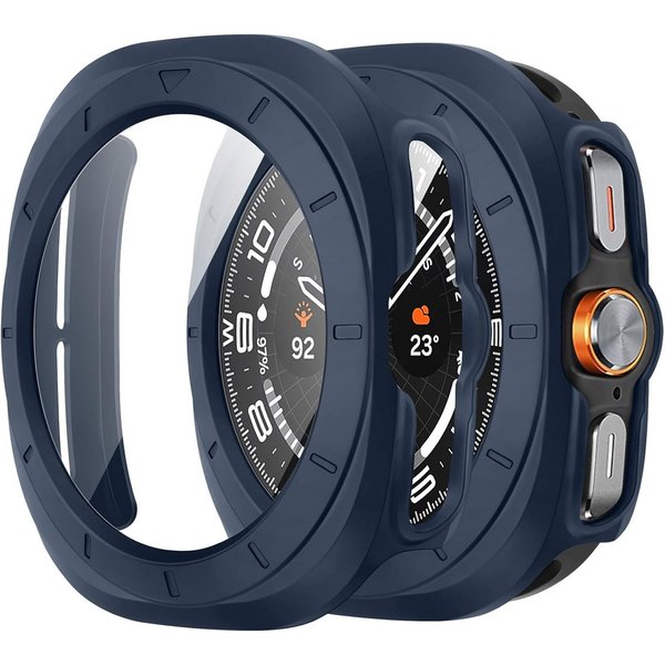 MSM Smartwatch-Hülle Hülle für Samsung Galaxy Watch Ultra 47mm 2025 Schutzglas Panzerfolie