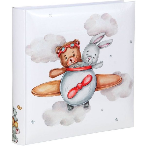 IDEAL TREND Fotoalbum Cat & Bears Fotoalbum 30x30 cm 100 weiße Seiten Baby Kinder Foto Album