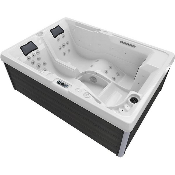 TroniTechnik Whirlpool Outdoor Whirlpool ELBA 210x150, inkl Thermoabdeckung, LEDs, Sanitäracryl, Massagefunktion