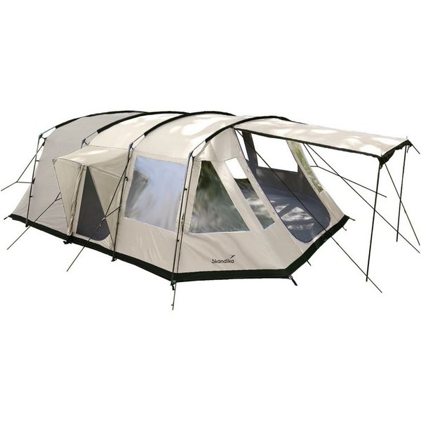 Skandika Tunnelzelt Nordland 4 Sleeper Protect, mit teilbarer schwarzer Schlafkabine, Personen: 4 (Moskitonetz an allen 3 Eingängen und der Schlafkabine), einge