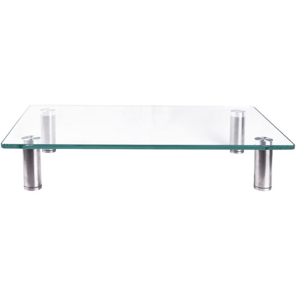 Mucola Monitor-Halterung Monitorerhöhung Bildschirmerhöhung Tisch TV Aufsatz Glasaufsatz Glas, (bis 0 Zoll, Stück, Premium-Monitor Tisch, Sicherheitsglas)