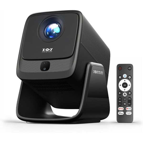 XGODY Beamer 4K Heimkino 1000 ANSI, kompatibel mit Netflix (Autofokus) UHD-Beamer (1000 lm, 15000:1, 3840 x2160(1000 ANSI) px, 150-Zoll-Display beamer mit leinw