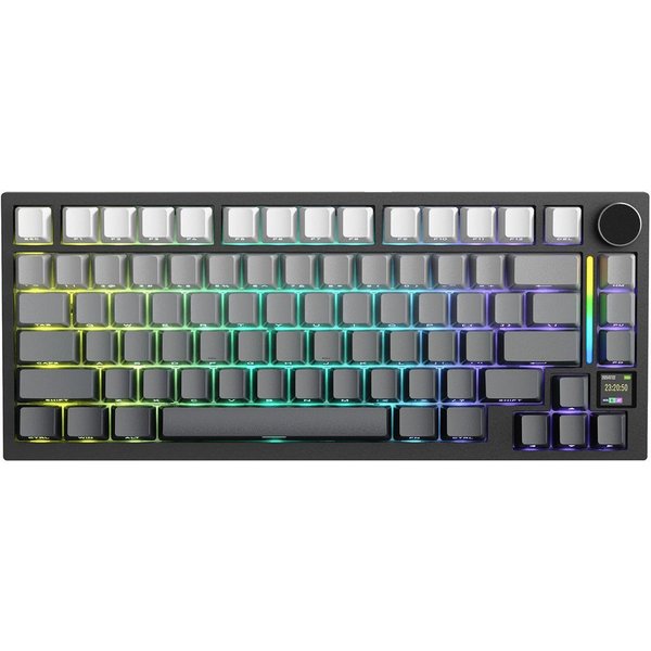 ATTACK SHARK X820 Ultra Mechanische Tastatur mit,75% ANSI-Layout, 2,4 GHz/BT/Wired Gaming-Tastatur (Gasket,TFT-Bildschirm und Knopf,5 Sound-Absorbing Foams,Hot-