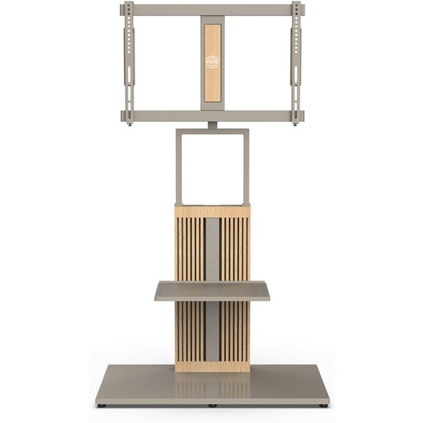FITUEYES TV-Ständer aus Holz, mit höhenverstellbarer Ablage, ±15° schwenkbar, 55-88 Zoll, (bis 88,00 Zoll, höhenverstellbar, mit Kabelmanagement)