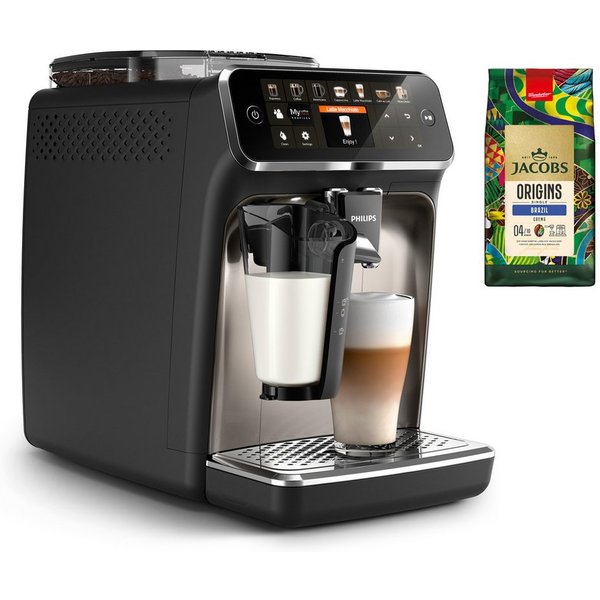 Philips Kaffeevollautomat EP5447/90 5400 Series, 12 Kaffeespezialitäten, LatteGo Milchsystem und 4 Benutzerprofilen