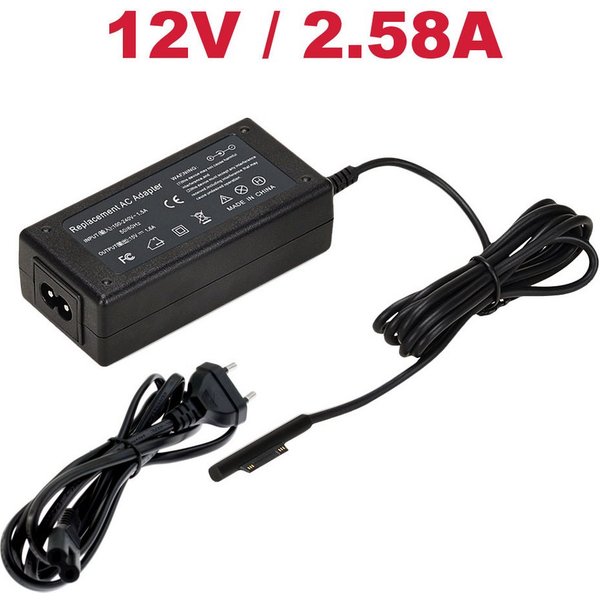 Trade-Shop Surface-Netzteil passend für Microsoft Surface Pro 3 / Pro 4 / Pro 5 Netzteil (12V 2,58A / Ladekabel / Laptop-Kabel)