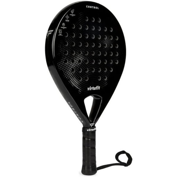 VirtuFit Padelschläger VirtuFit Control Padel-Schläger Schwarz Grau 365 g Rund Glasfaser