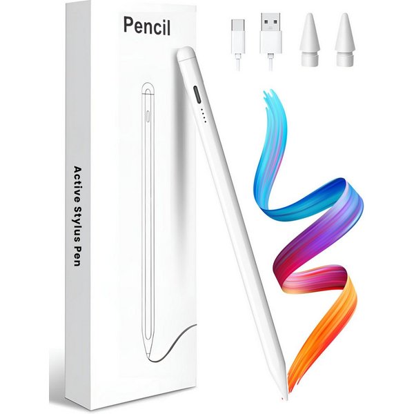 S&T Design Eingabestift Stift für iPad USB-C (2018-2024) Schnellladen für Apple iPads (2018-2024), mit Ersatzspitze) Tabletstift Stylus Pencil 2. Generation Pen