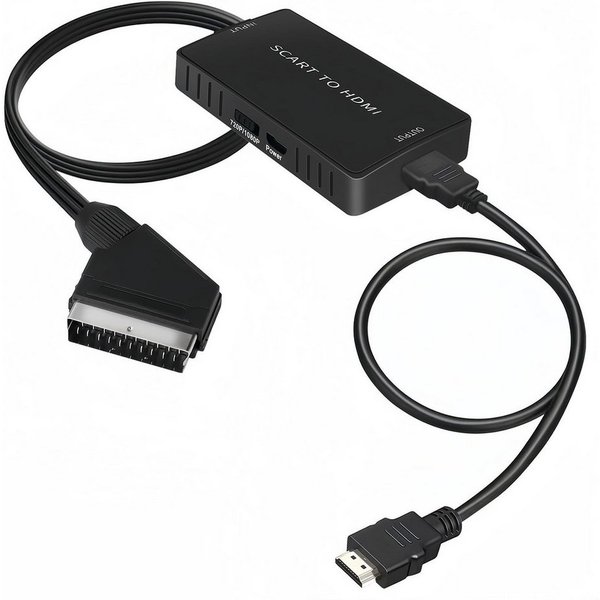 Bundviel SCART zu HDMI Adapter HD 1080P Video Audio Wandler mit HDMI Kabel HDMI-Adapter
