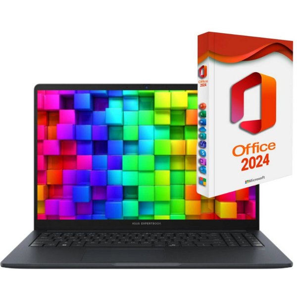 Asus Expertbook B1, Core i7-13620U, MS Office 2024 Prof. Dauerlizenz Business-Notebook (39,00 cm/15.6 Zoll, Intel Core i7 13620U, Intel UHD Grafik, 8 GB, 256 GB